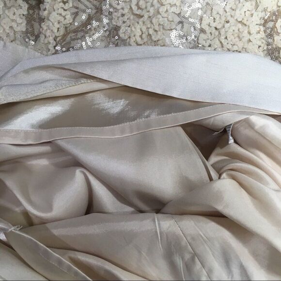 TAHARI ARTHUR S. LEVINE LILY CHAMPAGNE SEQUIN‎ SLEEVELESS SHEATH DRESS 12 - Picture 12 of 13